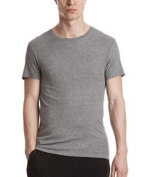 ATM - Gray Modal Rib Crew Neck Tee for Men - Lyst