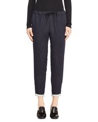 ATM - Blue Stretch Cotton Drawstring Pull-on Pants - Lyst