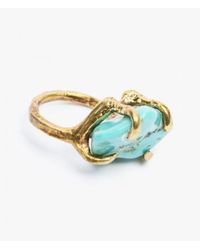 Unearthen | Blue Dyrae Ring Turquoise Brass | Lyst