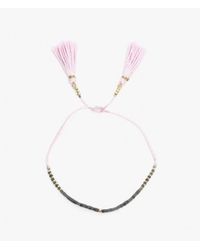 Iwona Ludyga | Pink Hara Small Black Tassel Bracelet | Lyst