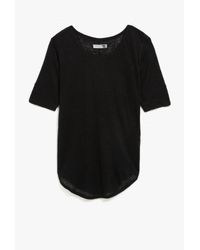 Anine Bing | Black Boat Neck T-shirt | Lyst