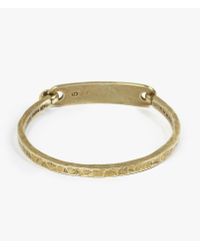Giles & Brother | Metallic I.d. Tag With Hinge Cuff | Lyst