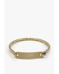 Giles & Brother | Metallic I.d. Tag With Hinge Cuff | Lyst