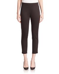 Theory | Black Tonerma Sateen Zip Pants | Lyst