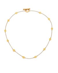 Tory Burch | Metallic Logo Station Toggle Necklace | Lyst