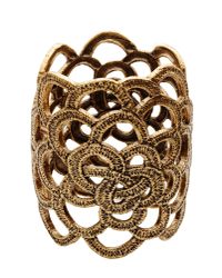 Oscar de la Renta | Metallic Lace Cuff Bracelet | Lyst