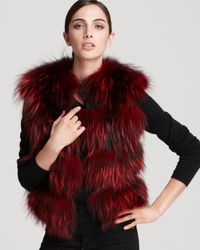 Maximilian | Red Knitted Kalgan Lamb Vest - Bloomingdale's Exclusive | Lyst