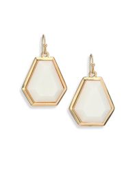 ABS By Allen Schwartz | Gold Color Mix Geometric Drop Earrings | Lyst