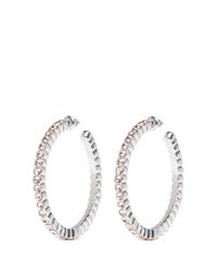 Philippe Audibert | Metallic Swarovski Crystal Hoop Earrings | Lyst
