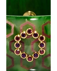Mark Davis | Green Amethyst And Rhodolite Garnet Bakelite Bangle | Lyst
