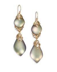 Alexis Bittar | Metallic Imperial Lucite & Crystal Lace Double-Drop Earrings | Lyst