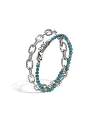 John Hardy | Blue Naga Wrap Bracelet With Turquoise | Lyst