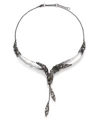 Alexis Bittar | Metallic Imperial Noir Lucite, Labradorite & Crystal Lace Snake Collar Necklace | Lyst