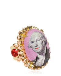 Bijoux De Famille | Pink Large Funky Dollar Ring | Lyst