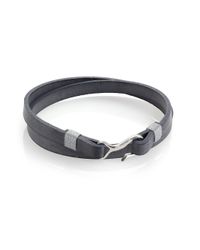 Miansai | Metallic Hook Double-wrap Leather Bracelet for Men | Lyst