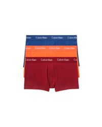 Calvin Klein | Blue Low Rise Trunks, Pack Of 3 for Men | Lyst