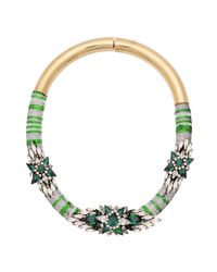 Shourouk | Green Mamba Emerald Necklace | Lyst