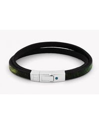Tateossian | Amazonia Click Silver Bracelet In Green for Men | Lyst