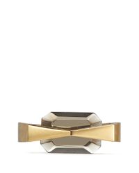 Alexander McQueen | Metallic Bridge Glass Stone Bracelet | Lyst
