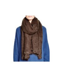 Free People | Brown Koda Brushed Knit Scarf | Lyst