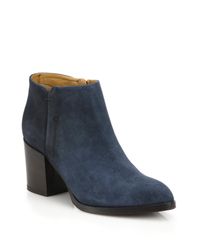 Alberto Fermani | Blue Anzio Suede Booties | Lyst