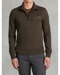 John Varvatos | Green Long Sleeve Half-zip Pullover for Men | Lyst