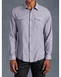John Varvatos | Purple Cotton Utility Shirt for Men | Lyst
