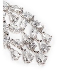 CZ by Kenneth Jay Lane | Metallic Marquise Cut Cubic Zirconia Fan Drop Earrings | Lyst