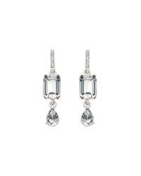 Oscar de la Renta | Multicolor Ultraviolet Octagon & Pear Stone Drop Earrings | Lyst