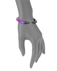 Alexis Bittar | Metallic Lucite Talon Cuff Bracelet/Violet | Lyst