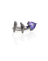 Phyne By Paige Novick | Purple Marta Tanzanite, Diamond & Blackened 14K White Gold Single Ear Cuff | Lyst