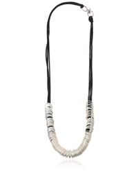Ann Demeulemeester | Metallic Silver Colored Rings Silk Satin Necklace | Lyst