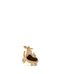 Alexander McQueen Metallic Salamander Rock Crystal Ring