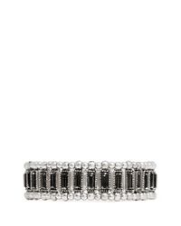 Philippe Audibert | Metallic 'Titia' Metal Bead Rhinestone Elastic Bracelet | Lyst