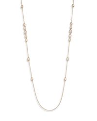 Adriana Orsini | Metallic Oval Bezel Station Necklace | Lyst