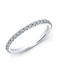 Anne Sisteron - 14kt White Gold Diamond Eternity Stacking Ring - Lyst