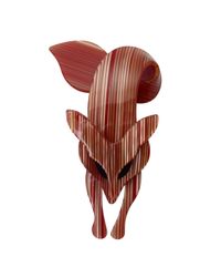 Rarities | Red Lea Stein Striped Fox Pin | Lyst