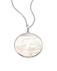 Ippolita | Metallic Mother-of-pearl & Sterling Silver Large Initial Charm | Lyst