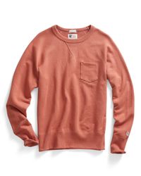 Todd Snyder | Pink Pocket Sweatshirt In Coral for Men | Lyst