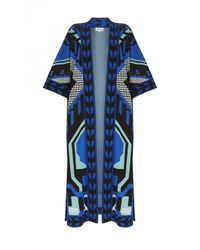 Temperley London | Blue Long Brooke Coat | Lyst
