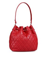 Love Moschino | Red Quilted Bucket Bag | Lyst