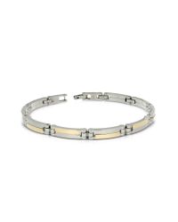 Zoppini - Metallic Zo-chain Stainless Steel And 18k Gold Men's Bracelet for Men - Lyst