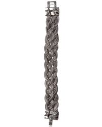 Emanuele Bicocchi | Metallic Braided Sterling Silver Bracelet for Men | Lyst