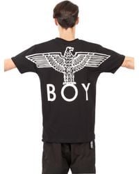 BOY London | Black Boy Eagle Printed Cotton T-shirt for Men | Lyst
