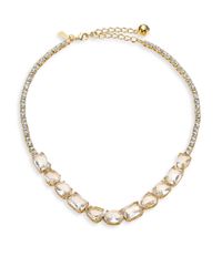 kate spade new york | Metallic Draped Jewels Multi-stone Necklace | Lyst