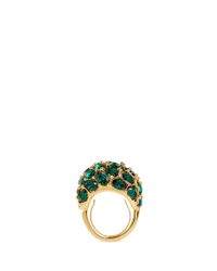 Kenneth Jay Lane | Green Crystal Pavé Ring | Lyst