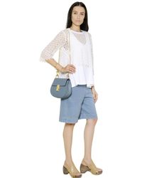 Chloé | Blue Python Mini Drew Saddle Bag | Lyst