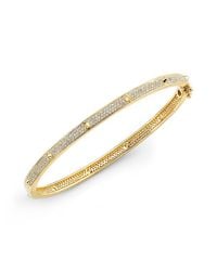 Anne Sisteron - Metallic 14kt Yellow Gold Diamond Spike Bangle - Lyst
