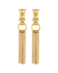 Stephanie Kantis | Metallic 24k Gold-dipped Caesar Chain Fringe Earrings | Lyst