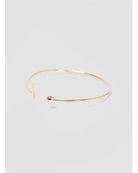 Alice Eden - Metallic Dot Dash Bangle Gold - Lyst